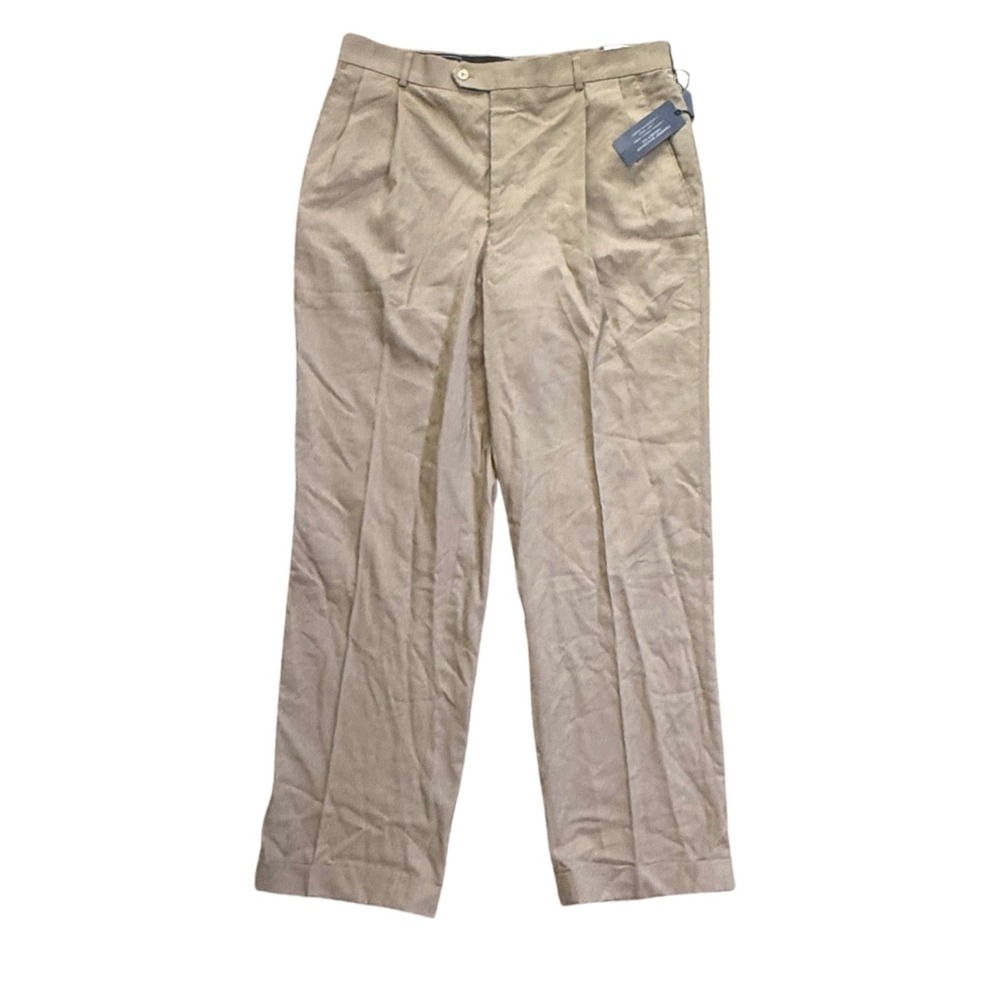 Meeting Street Worsted Wool‎ Comfort Waist Pleated Dress Pants 34x32
